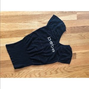 Bebe logo top with swarovski crystals detailing